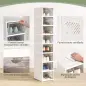 8 Cajas para Zapatos Apilables y Plegable con Puertas Transparentes hasta Talla 43 No Requiere Montaje Blanco