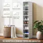 8 Cajas para Zapatos Apilables y Plegable con Puertas Transparentes hasta Talla 43 No Requiere Montaje Blanco