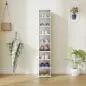 8 Cajas para Zapatos Apilables y Plegable con Puertas Transparentes hasta Talla 43 No Requiere Montaje Blanco