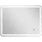 Espejo de Baño con Luz LED 80x60 cm con Bluetooth 3 Colores de Luz Reloj Digital Función Antivaho Función de Memoria