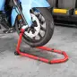 Soporte de Rueda Delantera y Trasera Motocicleta Convertible Carga 390 kg con Adaptadores de Horquillas en U y L Ruedas Soporte de Rueda Delantera y Trasera Motocicleta Convertible Carga 390 kg con Adaptadores de Horquillas en U y L Ruedas