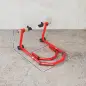 Soporte de Rueda Delantera y Trasera Motocicleta Convertible Carga 390 kg con Adaptadores de Horquillas en U y L Ruedas Soporte de Rueda Delantera y Trasera Motocicleta Convertible Carga 390 kg con Adaptadores de Horquillas en U y L Ruedas