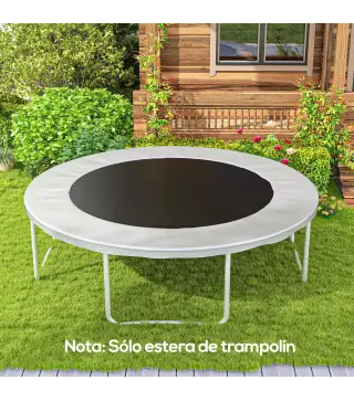 Tapete de Repuesto para Trampolín Ø323 cm Colchoneta para Trampolín de 12 Pies con 72 Enganches Negro