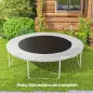 Tapete de Repuesto para Trampolín Ø323 cm Colchoneta para Trampolín de 12 Pies con 72 Enganches Negro