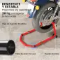 Soporte de Rueda Delantera y Trasera Motocicleta Convertible Carga 390 kg con Adaptadores de Horquillas en U y L Ruedas Soporte de Rueda Delantera y Trasera Motocicleta Convertible Carga 390 kg con Adaptadores de Horquillas en U y L Ruedas