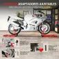 Soporte de Rueda Delantera y Trasera Motocicleta Convertible Carga 390 kg con Adaptadores de Horquillas en U y L Ruedas Soporte de Rueda Delantera y Trasera Motocicleta Convertible Carga 390 kg con Adaptadores de Horquillas en U y L Ruedas