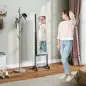 Espejo Joyero con Luces LED Armario para Joyas Armario Joyero de Pie con Espejo Entero Ángulo Ajustable Gris