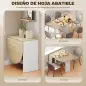 Mesa de Cocina Plegable con Alas Abatibles Mesa de Cocina Plegable de Forma Ovalada Estilo Moderno 163x80x75 cm Natural