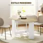 Mesa de Cocina Plegable con Alas Abatibles Mesa de Cocina Plegable de Forma Ovalada Estilo Moderno 163x80x75 cm Natural