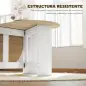 Mesa de Cocina Plegable con Alas Abatibles Mesa de Cocina Plegable de Forma Ovalada Estilo Moderno 163x80x75 cm Natural