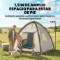 Tienda de Campaña Inflable con Mosquitera Vestíbulo Bomba para 3–4 Personas UPF30+ Bolsa Montaje Rápido Impermeable
