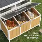 Gallinero para Exterior de Madera 145x90x92 cm para 2-4 Gallinas con Nido Casa Lateral Bandeja Extraíble Amarillo