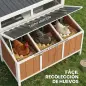 Gallinero para Exterior de Madera 145x90x92 cm para 2-4 Gallinas con Nido Casa Lateral Bandeja Extraíble Marrón Claro