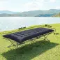 Esterilla de Camping Plegable Portátil con Correas Antideslizante para Cama de Camping Tienda Viajes Gris Oscuro