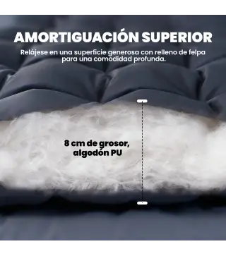 Esterilla de Camping Plegable Portátil con Correas Antideslizante para Cama de Camping Tienda Viajes Gris Oscuro