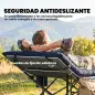 Esterilla de Camping Plegable Portátil con Correas Antideslizante para Cama de Camping Tienda Viajes Gris Oscuro
