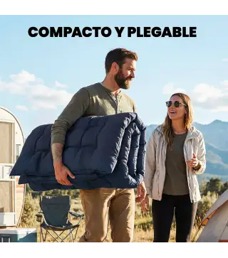 Esterilla de Camping Plegable Portátil con Correas Antideslizante para Cama de Camping Tienda Viajes Gris Oscuro
