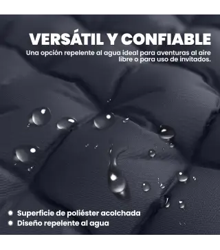 Esterilla de Camping Plegable Portátil con Correas Antideslizante para Cama de Camping Tienda Viajes Gris Oscuro