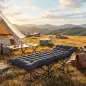 Esterilla de Camping Plegable Portátil con Correas Antideslizante para Cama de Camping Tienda Viajes Gris Oscuro