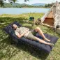 Esterilla de Camping Plegable Portátil con Correas Antideslizante para Cama de Camping Tienda Viajes Gris Oscuro