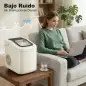 Máquina de Hielo Autolimpiable 12 kg/24H 9 Cubitos Listos en 7 Minutos 2 Tamaños de Hielo 1,2L Depósito Beige