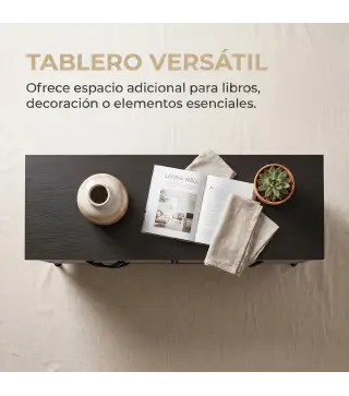 Cómoda con 5 Cajones de Tela Cómoda para Dormitorio Marco de Acero Cajonera para Salón Oficina Gris Oscuro y Negro