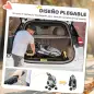 Carrito para Perros Pequeños con 4 Ruedas Freno Cesta Capota Correas de Seguridad y Ventanas 67x45x96 cm Gris Claro