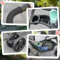 Carrito para Perros Pequeños con 4 Ruedas Freno Cesta Capota Correas de Seguridad y Ventanas 67x45x96 cm Gris Claro