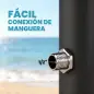 Ducha Solar Jardín 20L con Cabezal Ducha de Mano Grifo para Pies y Temperatura Ajustable Máx. 60 °C para Piscina Negro