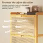 Zapatero Estrecho de Bambú con 2 Cajones Abatibles de Ratán para 12-14 Pares de Zapatos 69x29x83 cm Natural