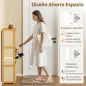 Zapatero Estrecho de Bambú con 3 Cajones Abatibles de Ratán para 18-21 Pares de Zapatos 69x29x119,8 cm Natural