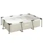 Piscina Desmontable Tubular 316x238x66,5 cm 3700 L con Marco Metálico Parche de Reparación sin Depuradora Gris