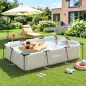 Piscina Desmontable Tubular 316x238x66,5 cm 3700 L con Marco Metálico Parche de Reparación sin Depuradora Gris