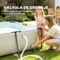 Piscina Desmontable Tubular 316x238x66,5 cm 3700 L con Marco Metálico Parche de Reparación sin Depuradora Gris