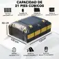 Bolsa de Techo para Coche 594L Impermeable con 6 Correas Alfombrilla Antideslizante Ganchos para Vehículos Amarillo
