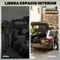 Bolsa de Techo para Coche 594L Impermeable con 6 Correas Alfombrilla Antideslizante Ganchos para Vehículos Amarillo