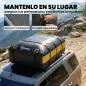 Bolsa de Techo para Coche 594L Impermeable con 6 Correas Alfombrilla Antideslizante Ganchos para Vehículos Amarillo