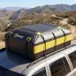 Bolsa de Techo para Coche 594L Impermeable con 6 Correas Alfombrilla Antideslizante Ganchos para Vehículos Amarillo