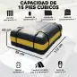 Bolsa de Techo para Coche 425L Impermeable con 8 Correas Alfombrilla Antideslizante Ganchos para Vehículos Amarillo