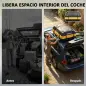 Bolsa de Techo para Coche 425L Impermeable con 8 Correas Alfombrilla Antideslizante Ganchos para Vehículos Amarillo