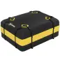 Bolsa de Techo para Coche 425L Impermeable con 8 Correas Alfombrilla Antideslizante Ganchos para Vehículos Amarillo