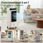 Climatizador Evaporativo 3 en 1 con Depósito de 7 L Oscilación 48° 3 Velocidades 3 Modos Temporizador 24h Blanco