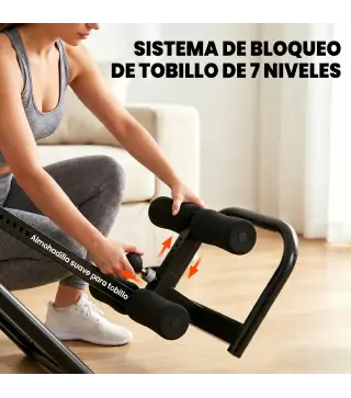 Tabla de Inversión Plegable con Dominadas y Flexiones Altura Ajustable 155-198 cm Ángulos 20° 40° 60° Cinturón Azul