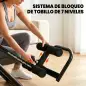 Tabla de Inversión Plegable con Dominadas y Flexiones Altura Ajustable 155-198 cm Ángulos 20° 40° 60° Cinturón Azul