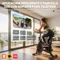 Bicicleta Estática en Casa con App Resistencia Magnética Regulable Pantalla LCD Asiento y Manillar Ajustables Ruedas