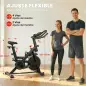 Bicicleta Estática en Casa con App Resistencia Magnética Regulable Pantalla LCD Asiento y Manillar Ajustables Ruedas