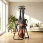 Tabla de Inversión Plegable con Dominadas y Flexiones Altura Ajustable 155-198 cm Ángulos 20° 40° 60° Cinturón Rojo