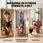 Tabla de Inversión Plegable con Dominadas y Flexiones Altura Ajustable 155-198 cm Ángulos 20° 40° 60° Cinturón Rojo