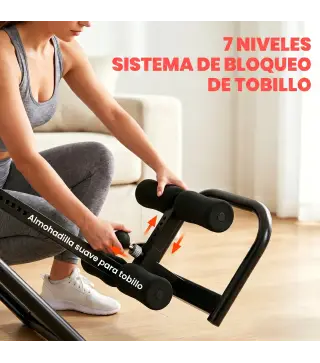 Tabla de Inversión Plegable con Dominadas y Flexiones Altura Ajustable 155-198 cm Ángulos 20° 40° 60° Cinturón Rojo