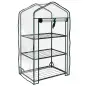 Invernadero de Jardín con 3 Estantes 1 Puerta con Cremallera para Cultivo de Plantas 59x39x127 cm Transparente